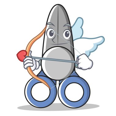 Aşk tanrısı makas karakter karikatür tarzı