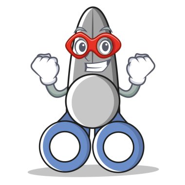 Süper kahraman makas karakter karikatür tarzı