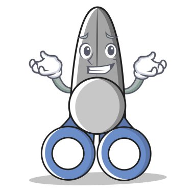 Sırıtan makas karakter karikatür tarzı