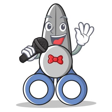 Şarkı makas karakter karikatür tarzı