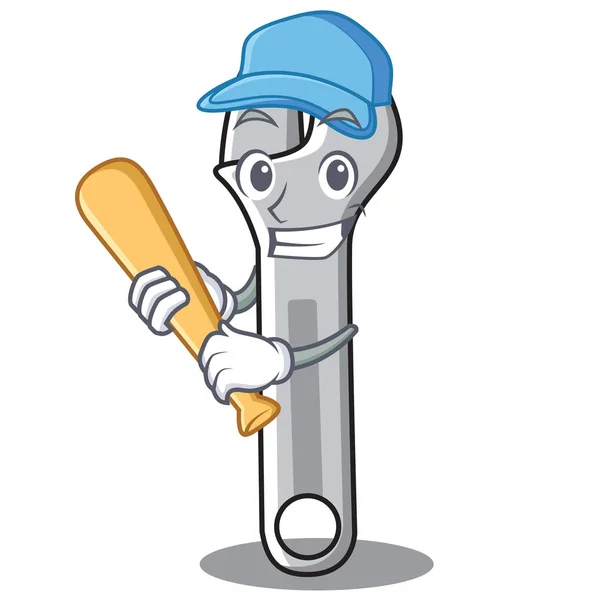 Baseball Schraubenschlüssel Charakter Cartoon-Stil spielen — Stockvektor