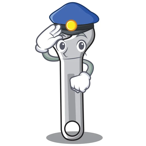 警察レンチ文字漫画のスタイル — ストックベクタ
