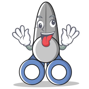 Deli makas karakter karikatür tarzı