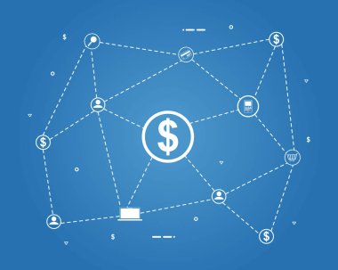 Bitcoin vektör çizim arka plan