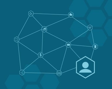 Koleksiyon bloğu zinciri stili arka plan