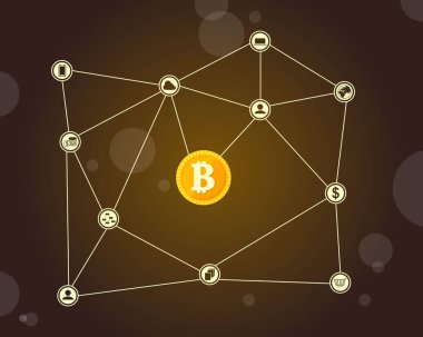 Stil blok zinciri arka plan collection