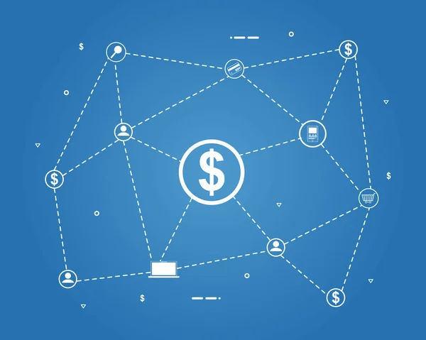 Bitcoin vector ilustración fondo — Vector de stock