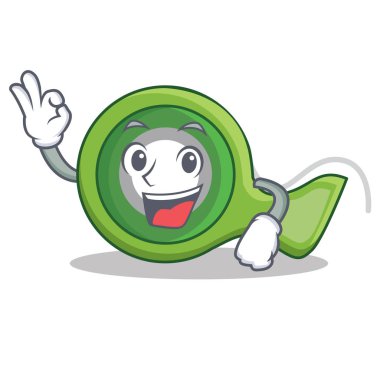 Yapışkan bant karakter karikatür Tamam