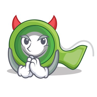 Şeytan yapışkan bant karakter karikatür