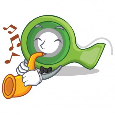 Trompet yapışkan bant karakter karikatür ile