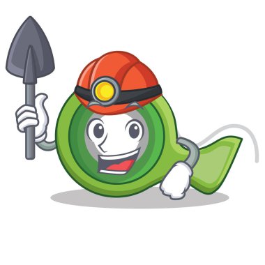 Madenci yapışkan bant karakter karikatür