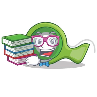 Öğrenci kitap yapışkan bant karakter karikatür ile