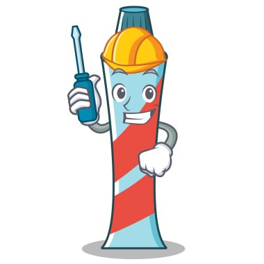 Otomotiv diş macunu karakter karikatür tarzı