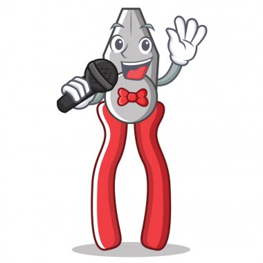 Şarkı pense karakter karikatür tarzı