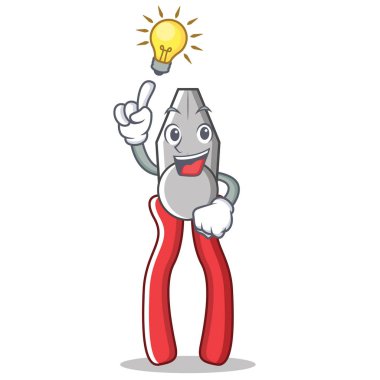 Bir fikir pense karakter karikatür tarzı var