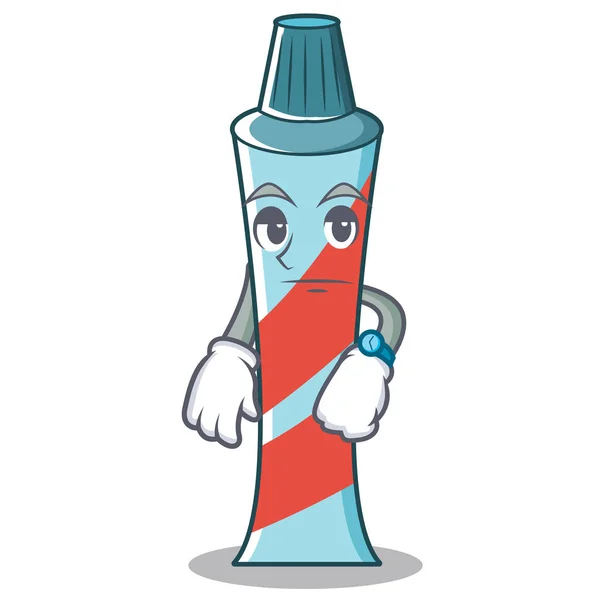 Attendre dentifrice personnage dessin animé style — Image vectorielle