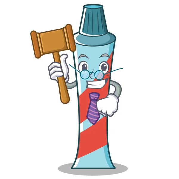 Juge dentifrice personnage dessin animé style — Image vectorielle