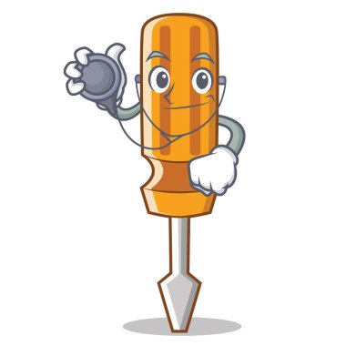 Doktor tornavida karakter karikatür tarzı