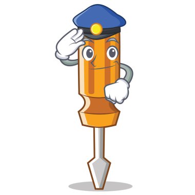 Polis tornavida karakter karikatür tarzı