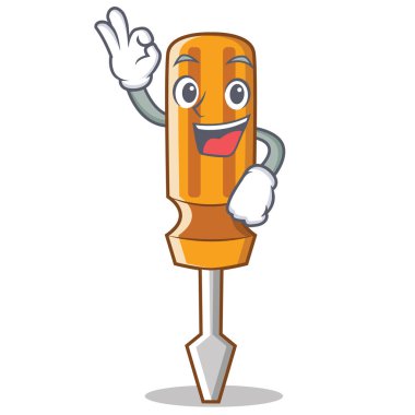 Tornavida karakter karikatür tarzı Tamam