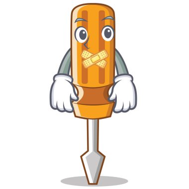 Sessiz tornavida karakter karikatür tarzı