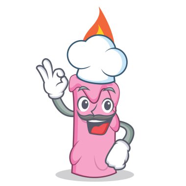 Şef mum karakter karikatür tarzı