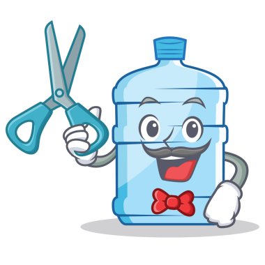 Galon karakter karikatür tarzı berber