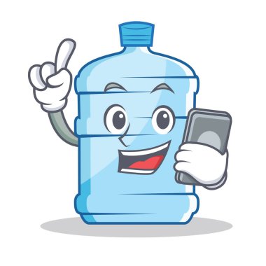 Telefon galon karakter karikatür tarzı ile