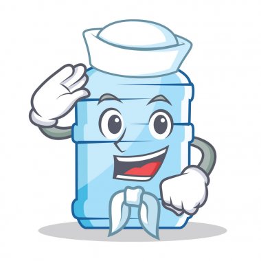 Denizci galon karakter karikatür tarzı