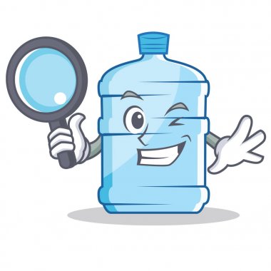 Dedektif galon karakter karikatür tarzı