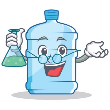 Profesör galon karakter karikatür tarzı