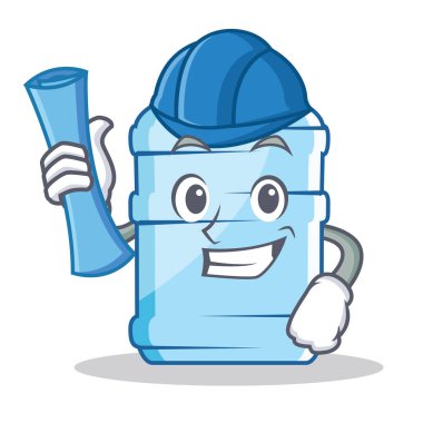 Mimar galon karakter karikatür tarzı