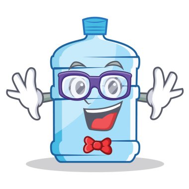 Geek galon karakter karikatür tarzı