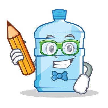 Öğrenci galon karakter karikatür tarzı