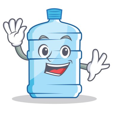 Galon karakter karikatür tarzı sallayarak