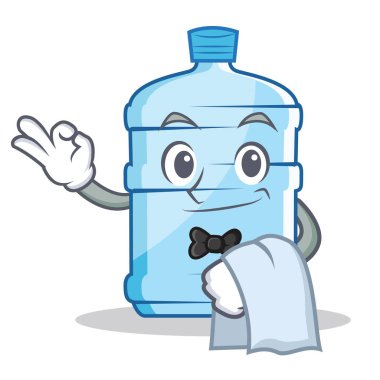 Garson galon karakter karikatür tarzı