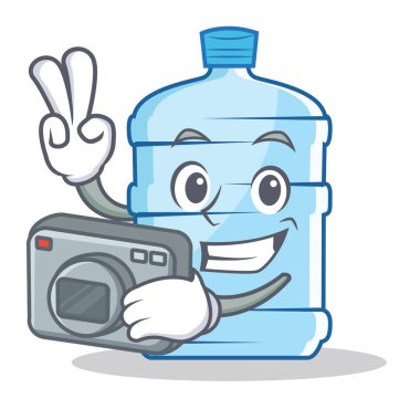 Fotoğrafçı galon karakter karikatür tarzı