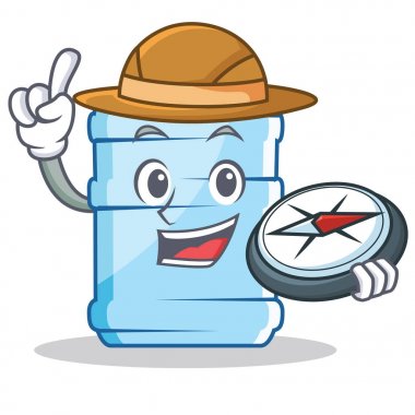 Explorer galon karakter karikatür tarzı