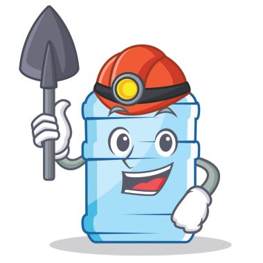 Madenci galon karakter karikatür tarzı