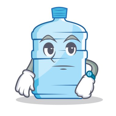 Galon karakter karikatür tarzı bekliyor