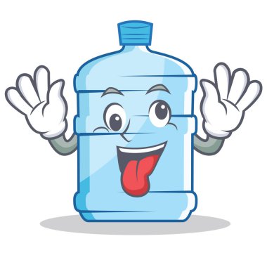 Deli galon karakter karikatür tarzı