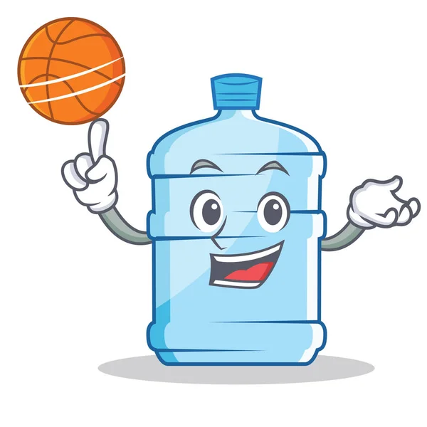 Kosárlabda gallon karakter rajzfilm stílusú — Stock Vector