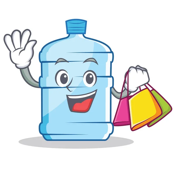 Shopping gallon character cartoon style — Stock Vector