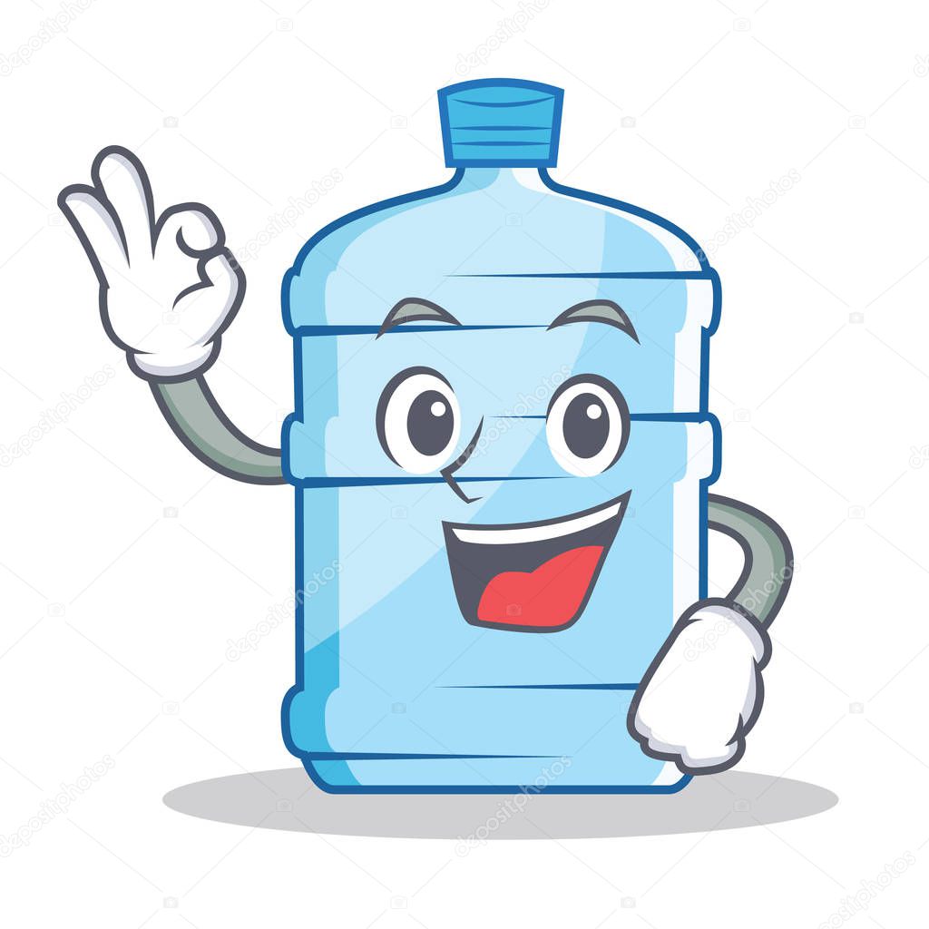 Okay gallon  character cartoon style  Stock Vector  