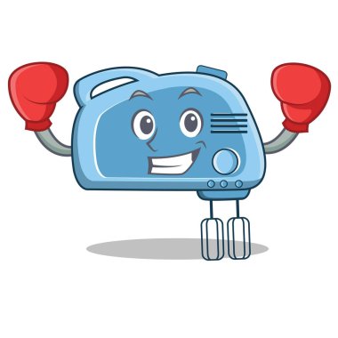 Boks Mikser karakter karikatür tarzı