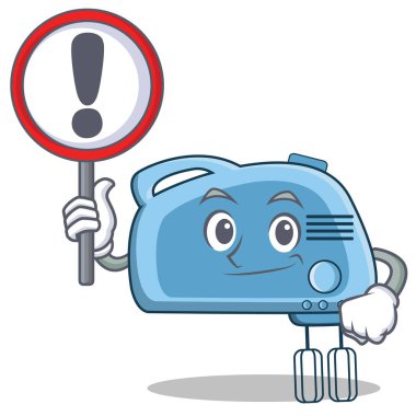 İşareti Mikser karakter karikatür tarzı ile