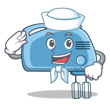 Denizci Mikser karakter karikatür tarzı