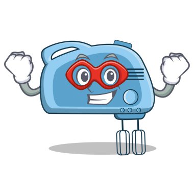 Süper kahraman Mikser karakter karikatür tarzı