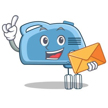 Zarf Mikser karakter karikatür tarzı ile