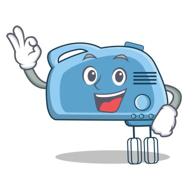 Mikser karakter karikatür tarzı Tamam